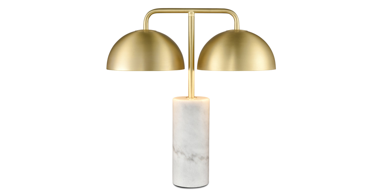 White/Brushed Brass,