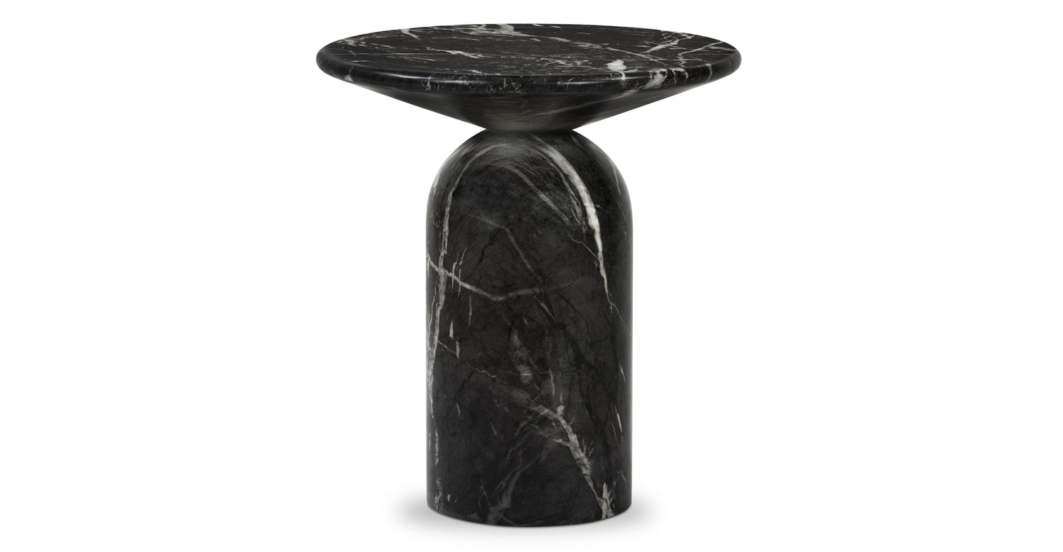Wels End Table Black Marble