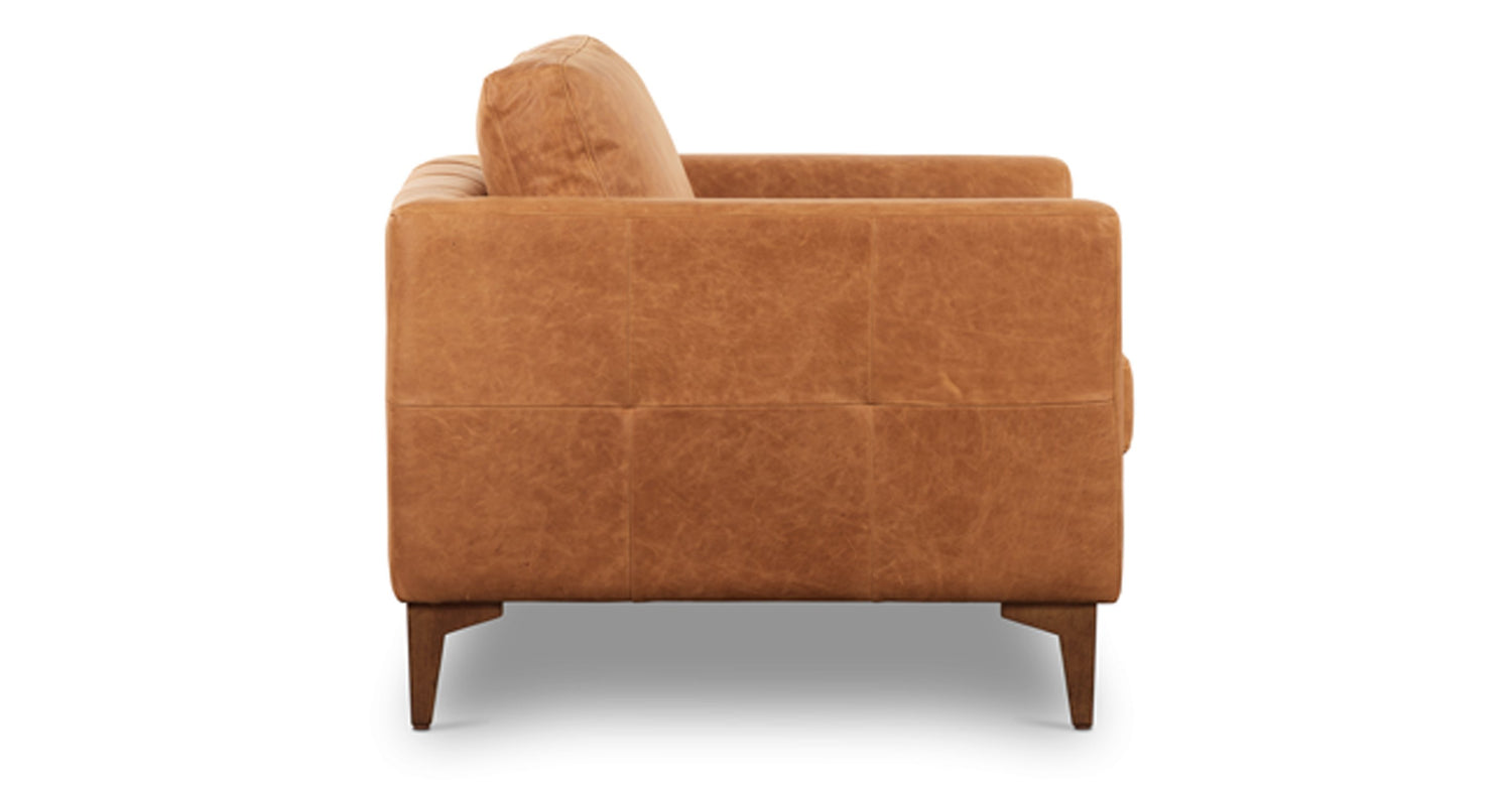 Calle Lounge Chair Cognac Tan/Walnut/Set of 2