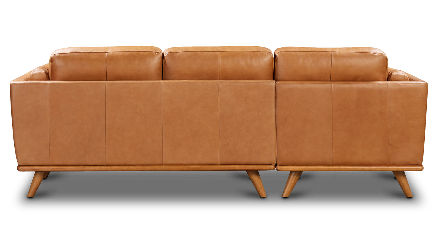 Cadiz Left-facing Sectional Sofa Saddle Tan