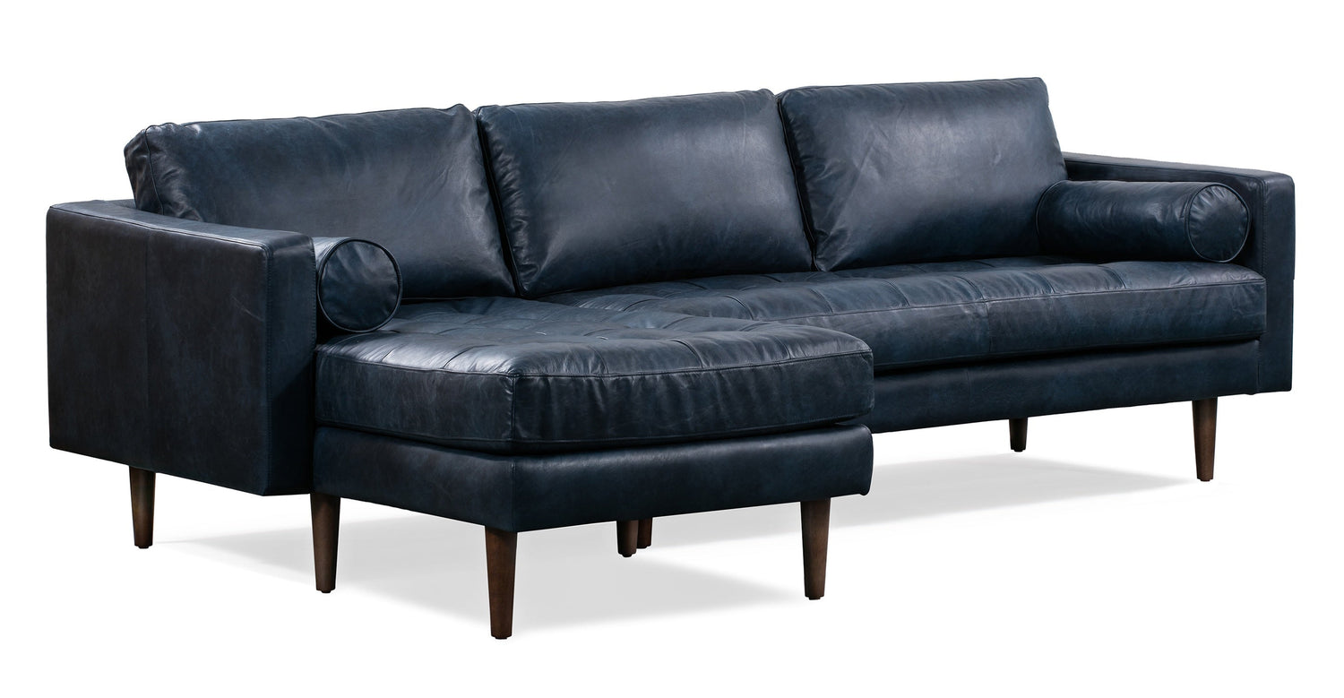 Napa Left-Facing Sectional Sofa Midnight Blue