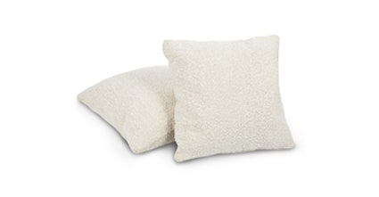Fia Boucle Pillow Collection, Crema White Boucle