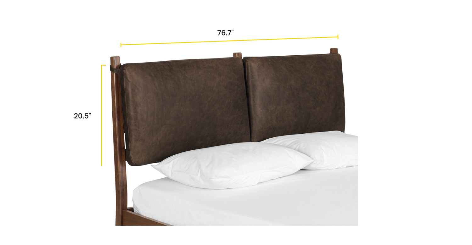 Truro Bed Headboard Cushion Set Brown Stone/King, dimensions