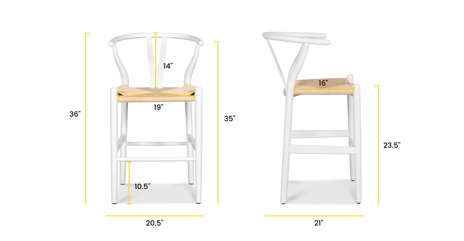 White, dimensions