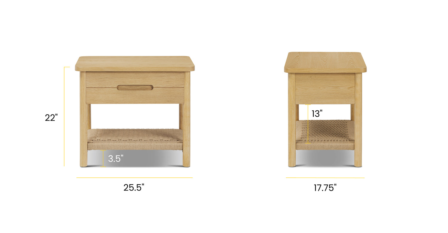 Light Oak, dimensions