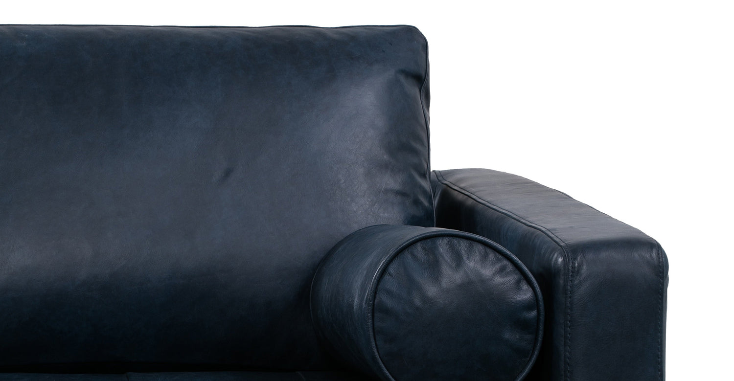 Napa Left-Facing Sectional Sofa Midnight Blue