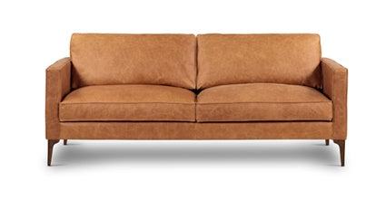 Mateo Leather Sofa Collection, Cognac Tan