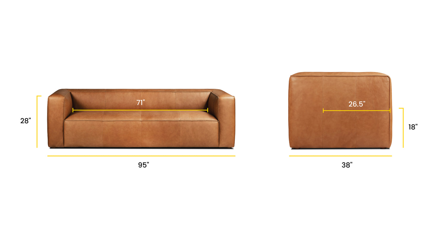 Bourbon Tan, dimensions