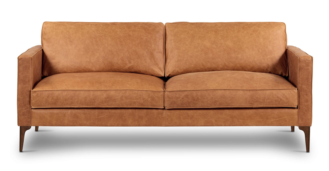 Mateo Leather Sofa - Cognac Tan